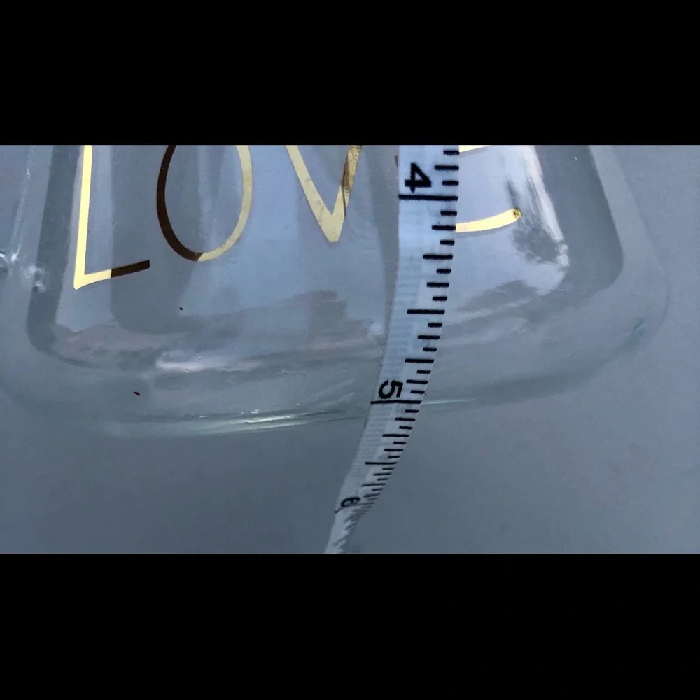 Glass Coffee Carafe Pour Over Liquid Love Gold Embossed